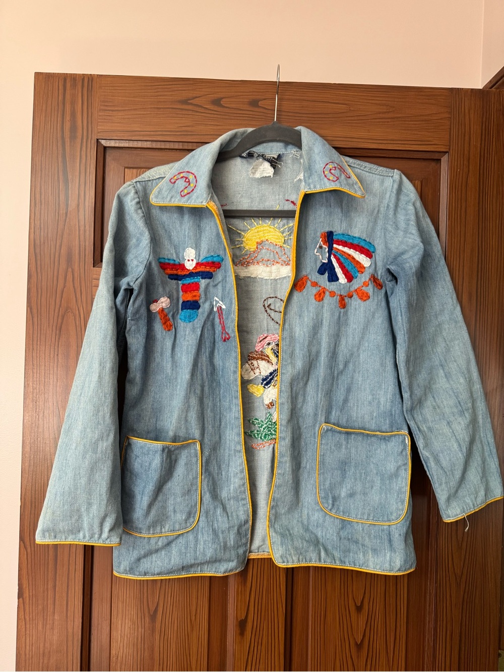 VTG 70s Marshall Lester Embroidered Denim Jacket